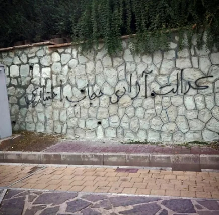 Woman Life Freedom Graffiti
