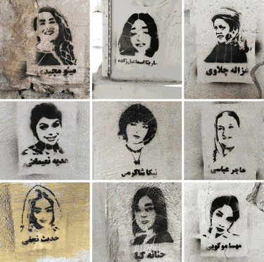 Woman Life Freedom Graffiti